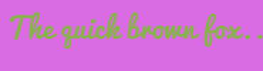 Image with Font Color 87B24B and Background Color D96AE2